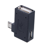 CY 90 Degree Right Angled Micro USB 2.0 OTG Host Adapter with USB Power for Galaxy S3 S4 S5 Note2 Note3 Cell Phone & Tablet
