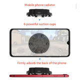 Foldable Mobile Phone Cooler Cooling Support Holder Bracket with Fan Radiator for iPhone Samsung Huawei Xiaomi Smartphone Tablet black