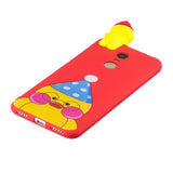 For XIAOMI Redmi 5 plus 3D Cartoon Lovely Coloured Painted Soft TPU Back Cover Non-slip Shockproof Full Protective Case Light pink