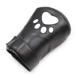 PU Leather Puppy Play Soft Padded Pup Puppy Mitts BDSM Bondage Dog Paw Print Paws Glove As shown