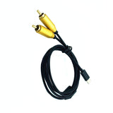 Dual RCA male to Type-C usb C Signal Video AV audio Cable Lead Connector Cord Golden