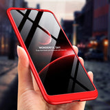 For HUAWEI HONOR 8A Ultra Slim PC Back Cover Non-slip Shockproof 360 Degree Full Protective Case Blue black blue