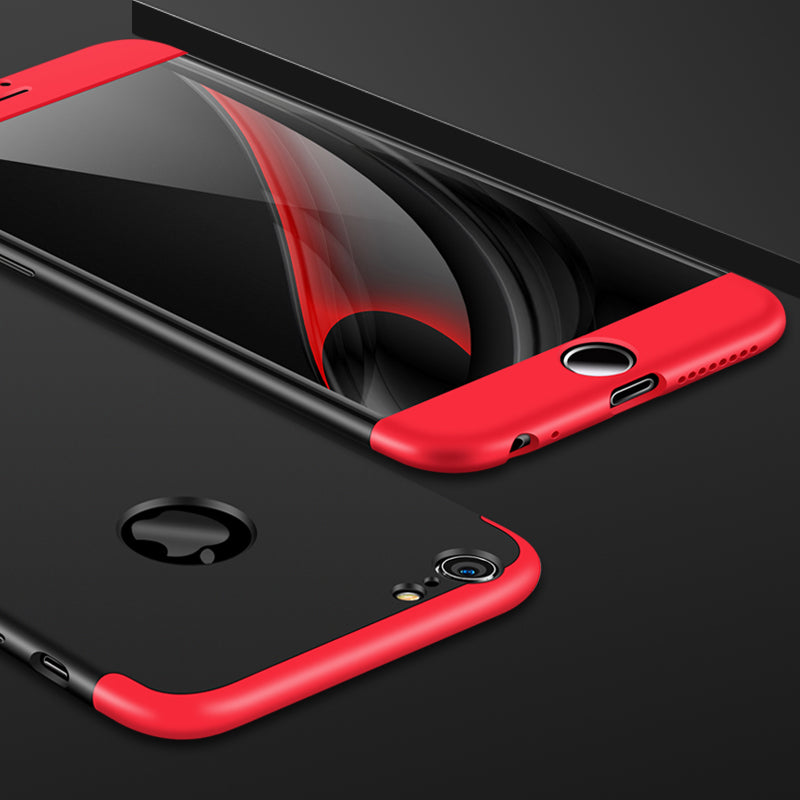 For iPhone 6/6S plus Slim 3 in 1 Hybrid Hard Case Full Body 360 Degree Protection Back Cover Red black red
