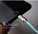 Knight Series Lightning Cable Quick Charging Cable for iPhone 1.8m, Black