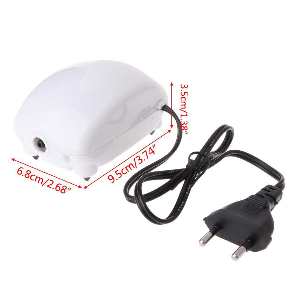 Low Noise Efficient Aquarium Oxygen Pump for Fish Tank - EU Plug