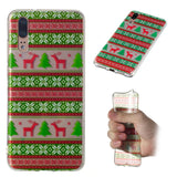 TPU Protective Phone Cover Soft Cute Cartoon Christmas Style Shell for Huawei P20
