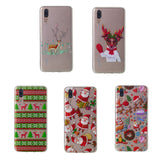 TPU Protective Phone Cover Soft Cute Cartoon Christmas Style Shell for Huawei P20