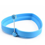 Loving Heart Shape Silicone Fried Egg Maker Mold with Handle Kitchen Gadget red