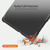 DUX DUCIS For Samsung Galaxy Tab A 8.4  2020 Simple Solid Color Smart PU Leather Case Anti-fall Protective Stand Cover with Sleep Function  black