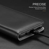 DUX DUCIS For Samsung A51/A71 Fall Resistant Mobile Phone Cover Magnetic Leather Protective Case Bracket with 3 Cards Slot black_Samsung A71