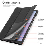 DUX DUCIS For Samsung Galaxy Tab A 8.4  2020 Simple Solid Color Smart PU Leather Case Anti-fall Protective Stand Cover with Sleep Function  black