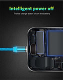Data Line LED Magnetic Micro USB Cable Android Type-C IOS Fast Charging Cable for Mobile Phone blue_Ios interface