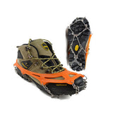 Children Winter Warm Outdoor Non-slip Ultra Stable 11 Tooth Crampons Climbing Snowshoe Shoes Cover S code - red (32-37 yards)_11 teeth