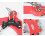 Children Winter Warm Outdoor Non-slip Ultra Stable 11 Tooth Crampons Climbing Snowshoe Shoes Cover S code - red (32-37 yards)_11 teeth