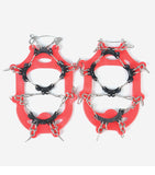 Children Winter Warm Outdoor Non-slip Ultra Stable 11 Tooth Crampons Climbing Snowshoe Shoes Cover S code - red (32-37 yards)_11 teeth