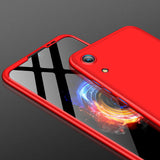 For HUAWEI HONOR 8A Ultra Slim PC Back Cover Non-slip Shockproof 360 Degree Full Protective Case red