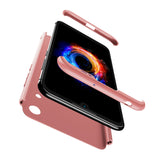 For HUAWEI HONOR 8A Ultra Slim PC Back Cover Non-slip Shockproof 360 Degree Full Protective Case Rose gold