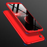 For HUAWEI HONOR 8A Ultra Slim PC Back Cover Non-slip Shockproof 360 Degree Full Protective Case red