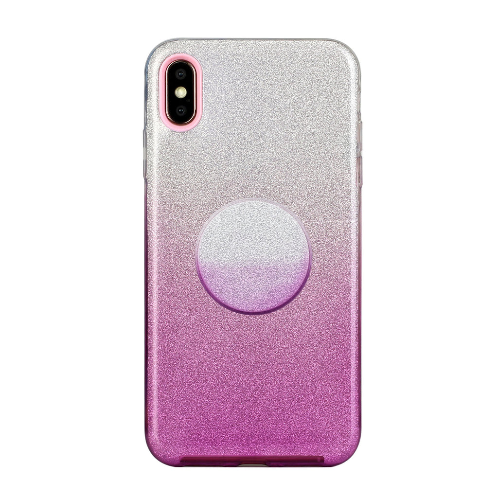 for HUAWEI Y5 2019/HONOR 8S/Y5/PSmart/honor 10 LITE Phone Case Gradient Color Glitter Powder Phone Cover with Airbag Bracket purple