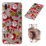 TPU Protective Phone Cover Soft Cute Cartoon Christmas Style Shell for Huawei P20