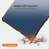 DUX DUCIS For Samsung Galaxy Tab A 8.4  2020 Simple Solid Color Smart PU Leather Case Anti-fall Protective Stand Cover with Sleep Function  Royal blue