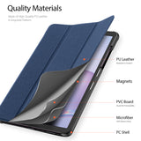 DUX DUCIS For Samsung Galaxy Tab A 8.4  2020 Simple Solid Color Smart PU Leather Case Anti-fall Protective Stand Cover with Sleep Function  Royal blue