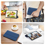 DUX DUCIS For Samsung Galaxy Tab A 8.4  2020 Simple Solid Color Smart PU Leather Case Anti-fall Protective Stand Cover with Sleep Function  Royal blue