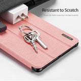 DUX DUCIS For Samsung Galaxy Tab A 8.4  2020 Simple Solid Color Smart PU Leather Case Anti-fall Protective Stand Cover with Sleep Function  Pink