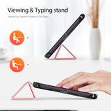 DUX DUCIS For Samsung Galaxy Tab A 8.4  2020 Simple Solid Color Smart PU Leather Case Anti-fall Protective Stand Cover with Sleep Function  Pink