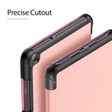 DUX DUCIS For Samsung Galaxy Tab A 8.4  2020 Simple Solid Color Smart PU Leather Case Anti-fall Protective Stand Cover with Sleep Function  Pink