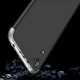 For HUAWEI HONOR 8A Ultra Slim PC Back Cover Non-slip Shockproof 360 Degree Full Protective Case Silver black silver