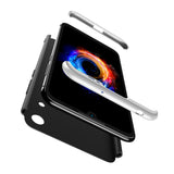 For HUAWEI HONOR 8A Ultra Slim PC Back Cover Non-slip Shockproof 360 Degree Full Protective Case Silver black silver