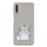 For Samsung A7 2018 A750 Full Cover Protective Phone Case Cartoon Pattern Solid Color TPU Phone Case with Adjustable Bracket 2
