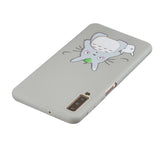 For Samsung A7 2018 A750 Full Cover Protective Phone Case Cartoon Pattern Solid Color TPU Phone Case with Adjustable Bracket 2