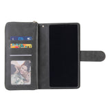 For Samsung A51 5G/A71 5G/Note 10 pro Pu Leather  Mobile Phone Cover Zipper Card Bag + Wrist Strap black