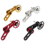 Litepro Folding Bike Chainring Tensioner Rear Derailleur Chain Guide Pulley for Oval Tooth Plate Wheel Chain Xipper Bike parts Silver