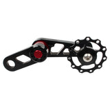 Litepro Folding Bike Chainring Tensioner Rear Derailleur Chain Guide Pulley for Oval Tooth Plate Wheel Chain Xipper Bike parts red