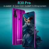 R30 pro Smart Phone 4G Network 3G + 64g High Configuration Face Recognition Fingerprint Recognition Phone black_U.S. regulations