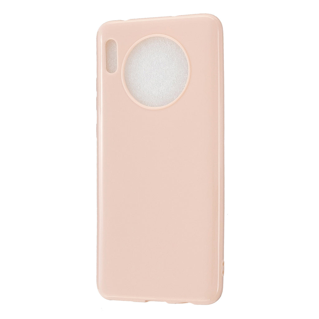 For HUAWEI Mate 30/30 Lite/30 Pro Cellphone Case Simple Profile Soft TPU Shock-Absorption Phone Cover Sakura pink