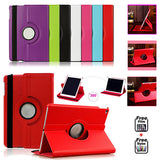 PU Leather Smart Stand Flip Case Cover for Apple iPad mini3/2/1 360 Rotation Tablet Full Protector Case Rose red