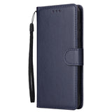 For HUAWEI Enjoy 9/ Y7 2019 /Y7 PRO 2019/Y7 PRIME 2019 Flip-type Leather Protective Phone Case with 3 Card Position Buckle Design Phone Cover  blue