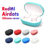 Silicone Case Protective Cover For Xiaomi Redmi Airdots TWS Bluetooth Earphone Headset Accessories Storage Shell gray