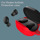 Silicone Case for Xiaomi Airdots Youth TWS Bluetooth Earbuds Shockproof Sleeve Cover Storage and Protective Shell black