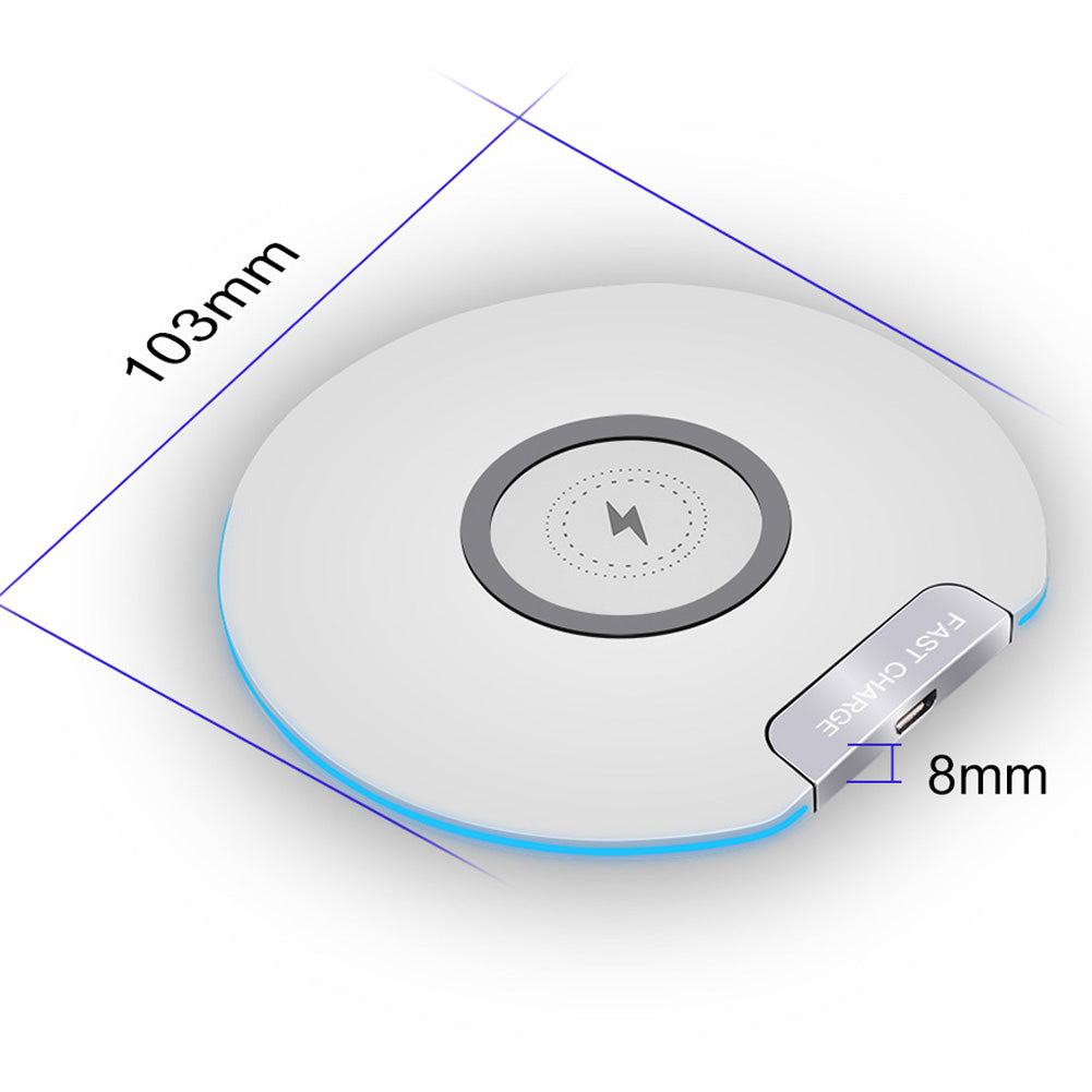 For Huawei P30 Pro Mate20 Pro Samsung S10 S9 S7 S8 iPhone XS Max X Xiaomi Mix 2S Mix 310W Qi Wireless Charger Fast Charging Pad  white