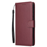 For HUAWEI Enjoy 9/ Y7 2019 /Y7 PRO 2019/Y7 PRIME 2019 Flip-type Leather Protective Phone Case with 3 Card Position Buckle Design Phone Cover  brown