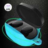 Silicone Case for Xiaomi Airdots Youth TWS Bluetooth Earbuds Shockproof Sleeve Cover Storage and Protective Shell black