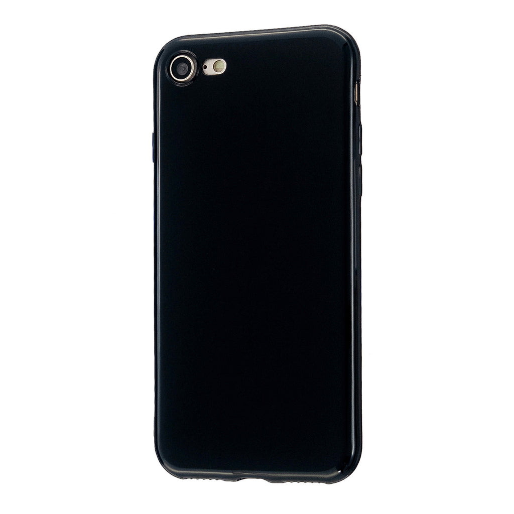 For iPhone 5/5S/SE/6/6S/6 Plus/6S Plus/7/8/7 Plus/8 Plus Cellphone Cover Soft TPU Bumper Protector Phone Shell Bright black