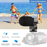 Directive Interview Microphone Characteristic for DSLR Cardioid Camera Camcorder black