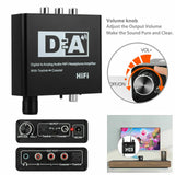 Digital to Analog R/L Audio Converter Plug and Play Stable Adaptor Convenient for Home Use black