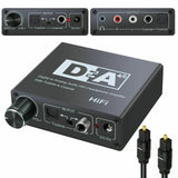 Digital to Analog R/L Audio Converter Plug and Play Stable Adaptor Convenient for Home Use black